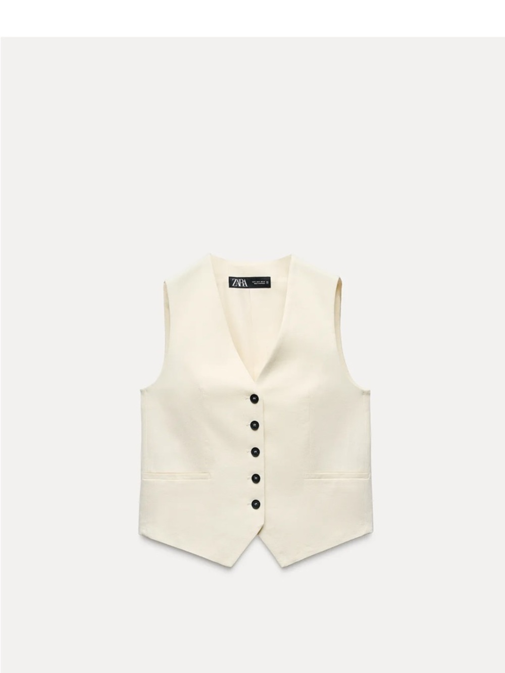 Zara linen blend Vest size XS NEW WITHOUT TAG
